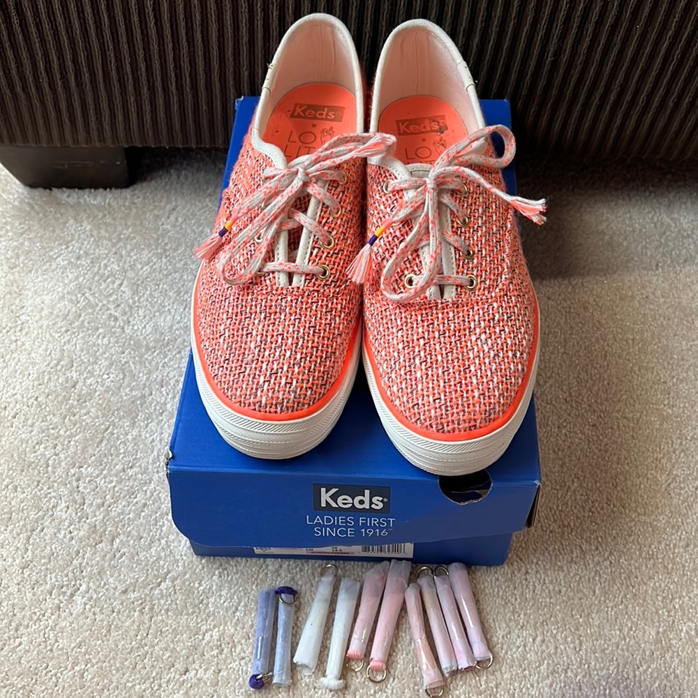 Keds Triple Lolita Tassel in coral size 7.5
